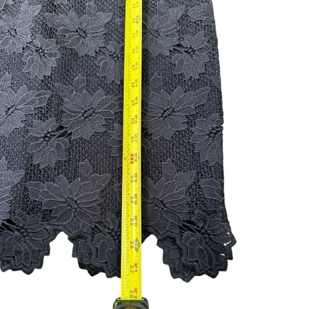 Nanette Lepore Navy Blue Lace Illusion Dress Sleeveless Cocktail Formal … - Picture 10 of 15